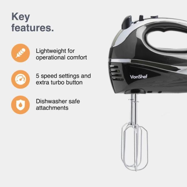 Vonhaus 300W hand mixer (British brand)