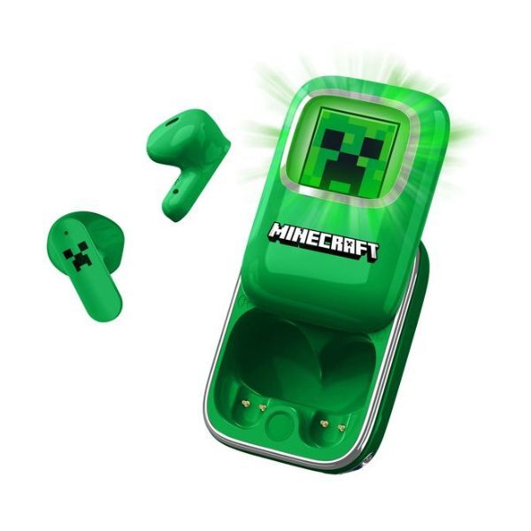 OTL Minecraft Creeper slide-open TWS earphones (British brand)