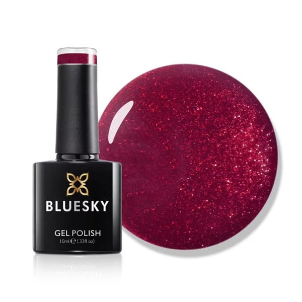 Bluesky Heart Queen Gel Polish Red Glitter - British product