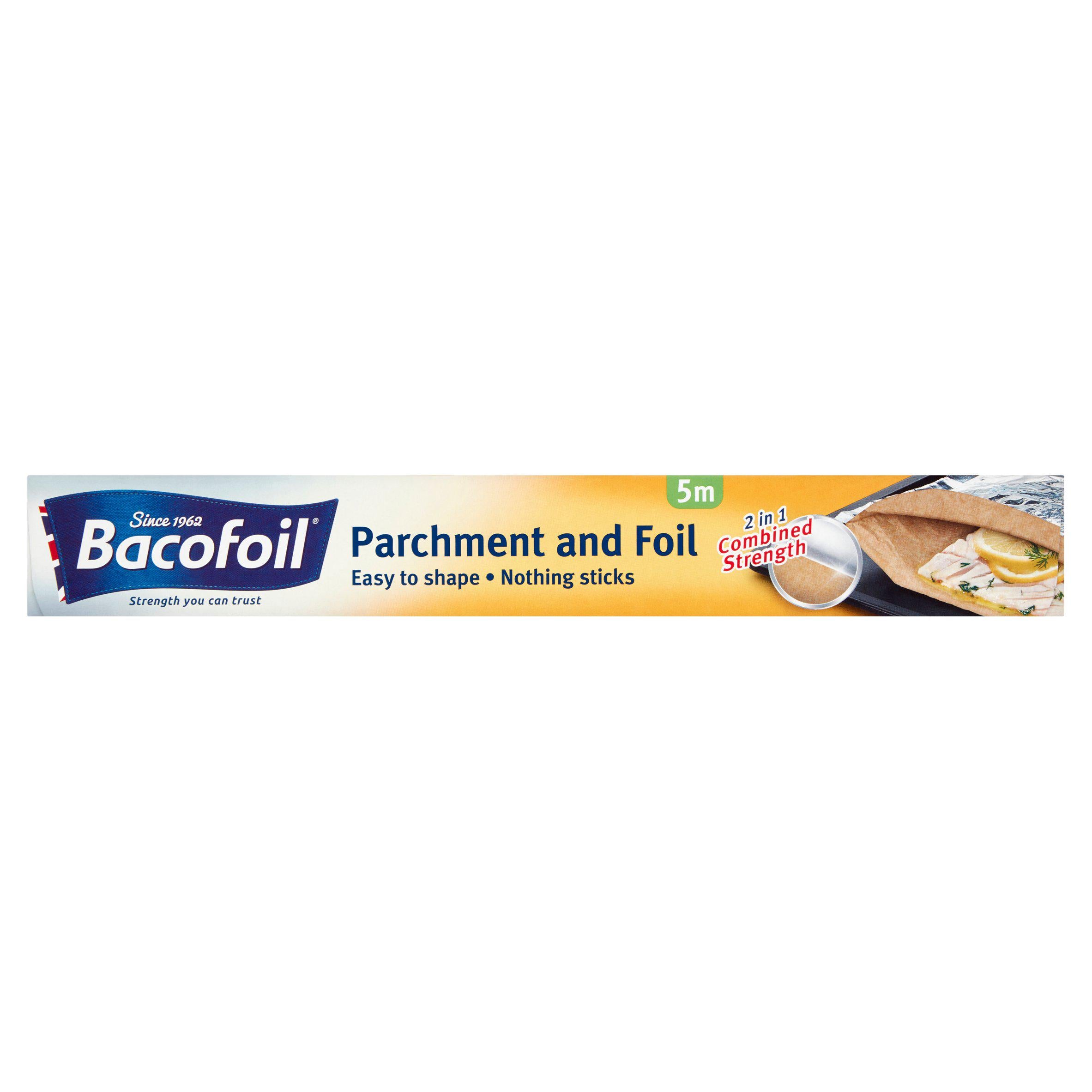 Bacofoil 2 in 1 Parchment & Foil 300mm x 5m Baking Essentials Sainsburys   