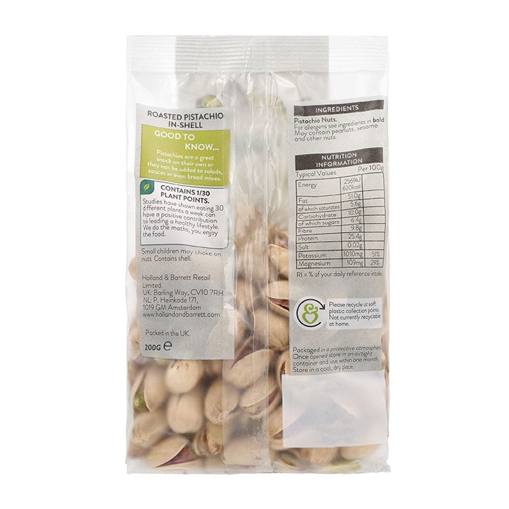 Holland & Barrett Roasted Pistachios 200g Pistachios Holland&Barrett   