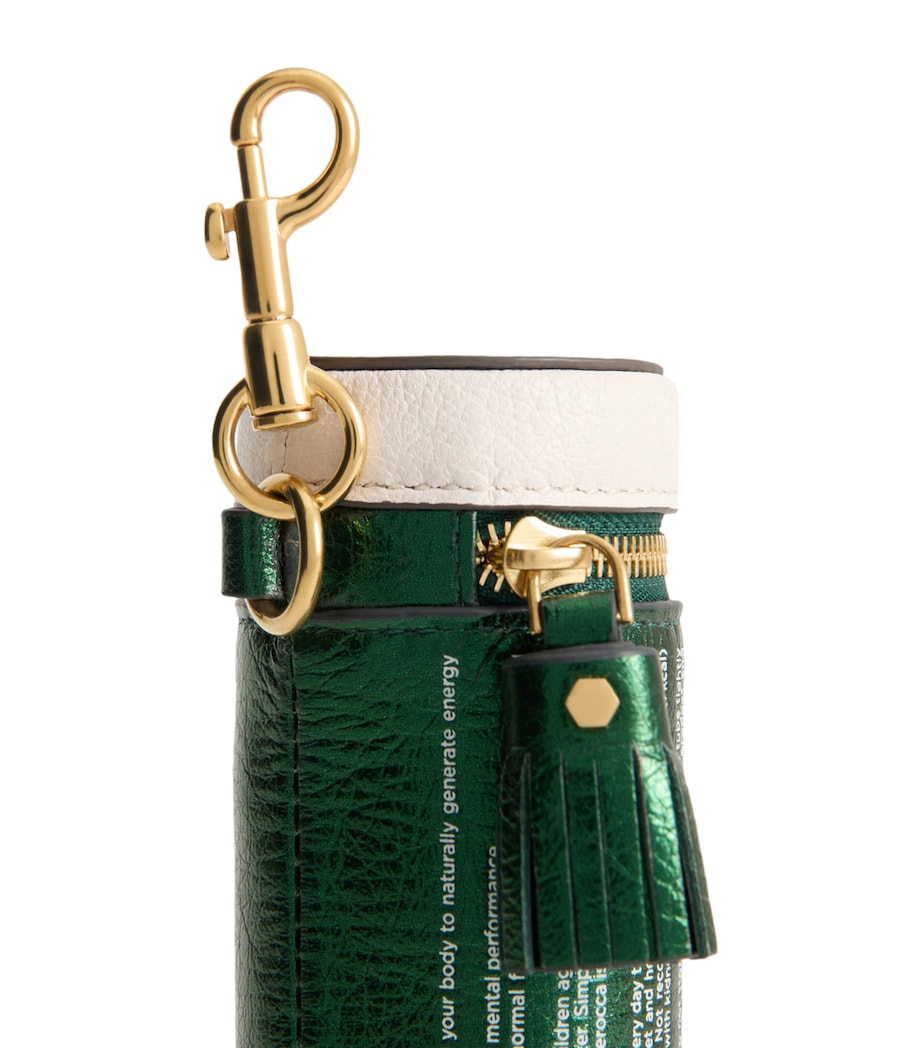 Anya Hindmarch leather Berocca coin purse charm, UK version