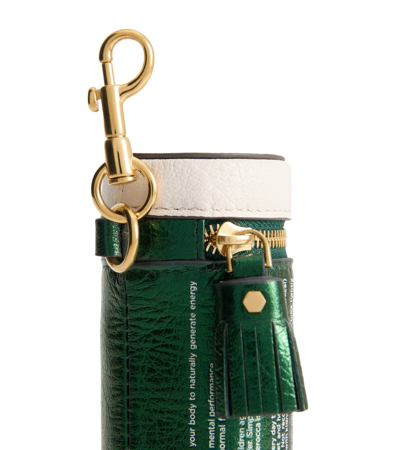 Anya Hindmarch leather Berocca coin purse charm, UK version