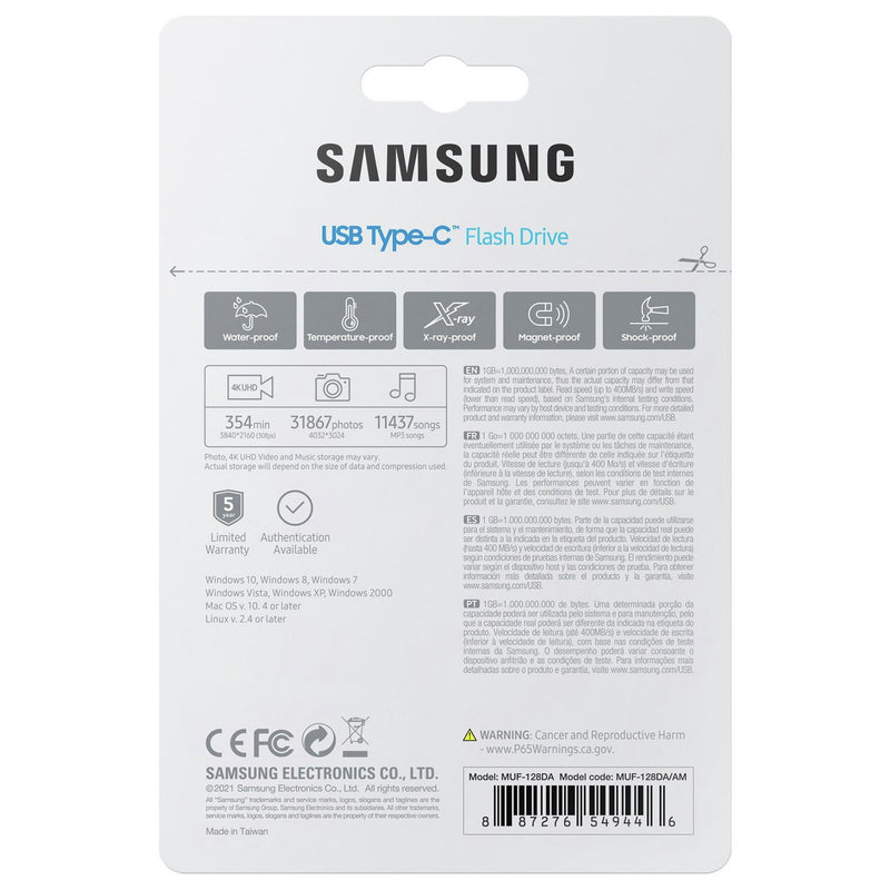 Samsung 128GB flash drive USB-C blue, UK version