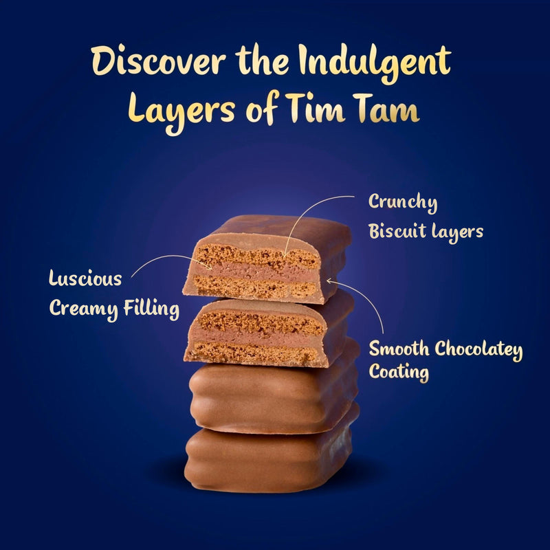 Arnott's Tim Tam Extra Chocolaty biscuits 200g, imported from the UK