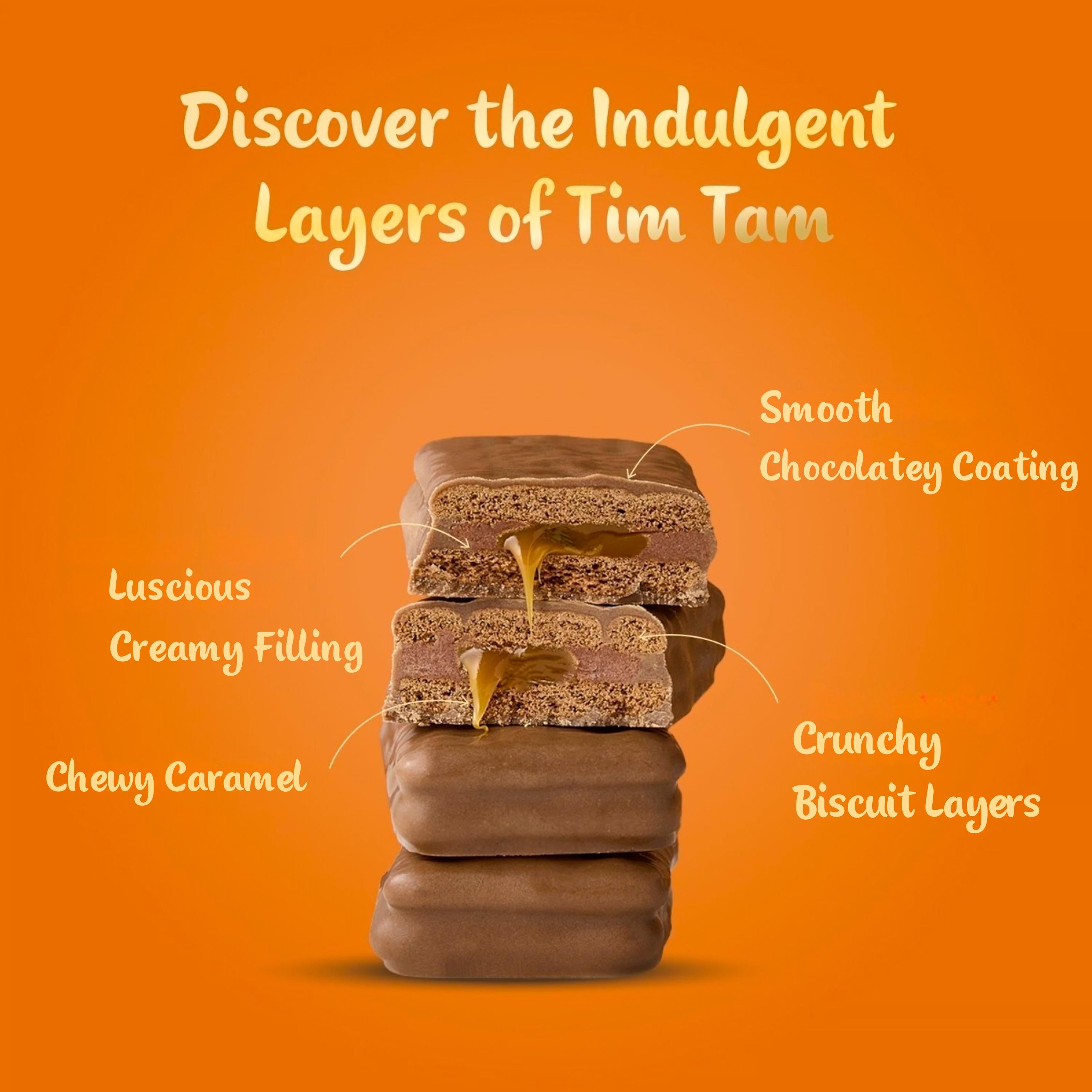 Arnott's Tim Tam Chewy Caramel biscuits 175g, imported from the UK