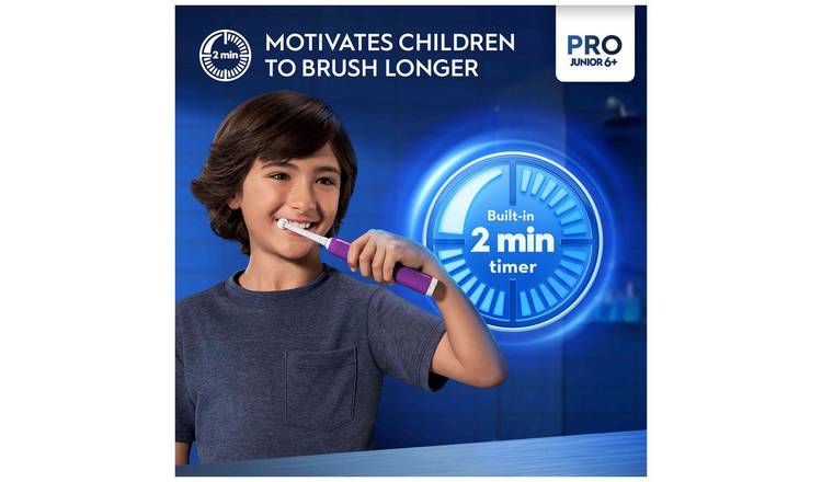 Oral-B Pro Junior Kids Electric Toothbrush - Purple GOODS Argos