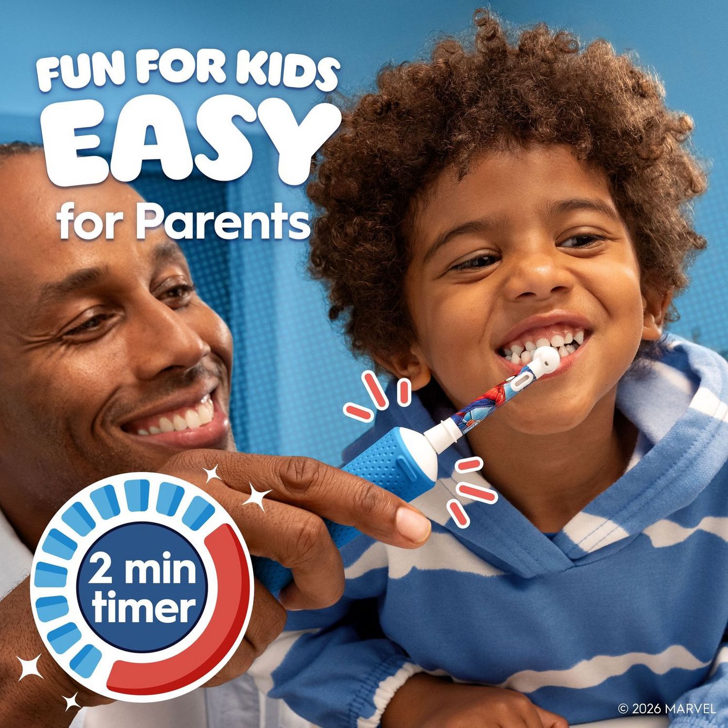 Oral-B Spider-Man kids electric toothbrush blue, UK version