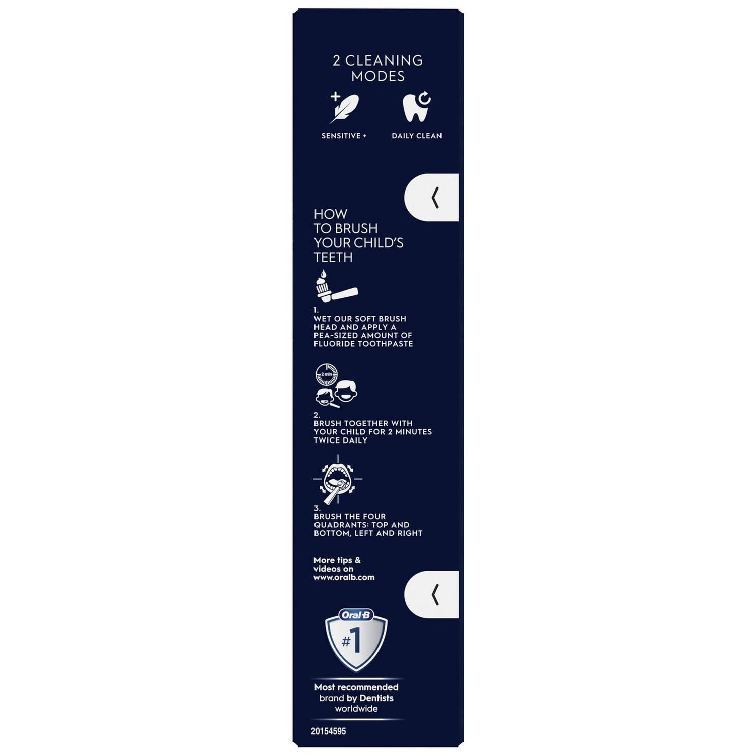 Oral-B Spider-Man kids electric toothbrush blue, UK version