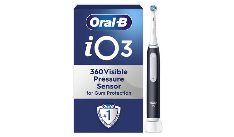 Oral-B iO3 electric toothbrush in black (British brand)