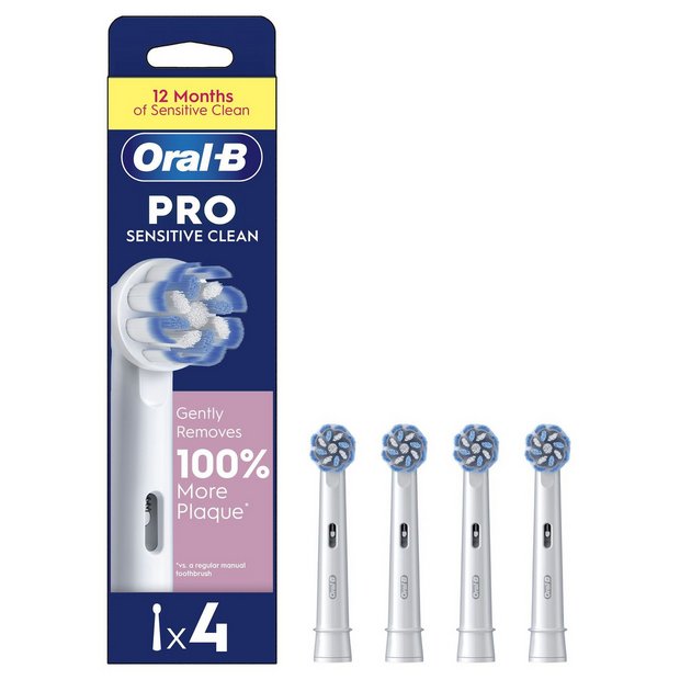 Oral-B Pro Sensitive Clean toothbrush heads 4 pack (British brand)