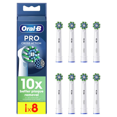 Argos Oral-B Pro Cross Action Replacement Toothbrush Heads 8 Pack- Buy online at McGrocer
