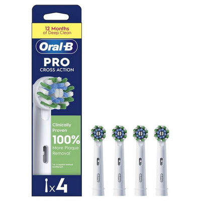 Argos Oral-B Pro Cross Action Toothbrush Heads 4 Pack- Buy online at McGrocer