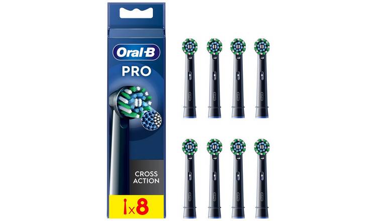 Oral-B Pro Black Electric Toothbrush Heads - 8 Pack