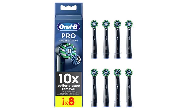 Oral-B Pro Cross Action toothbrush heads 8 pack (British brand)