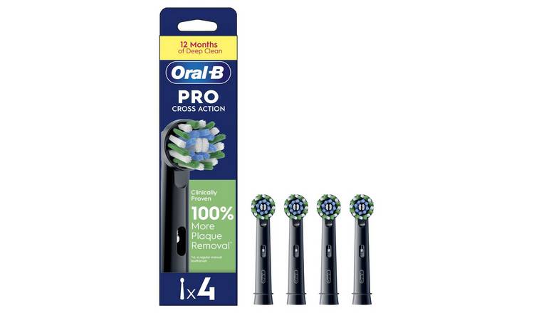 Oral-B Pro Cross Action toothbrush heads 4 pack (British brand)