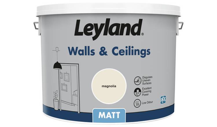 Leyland matt paint Magnolia 10L, UK version