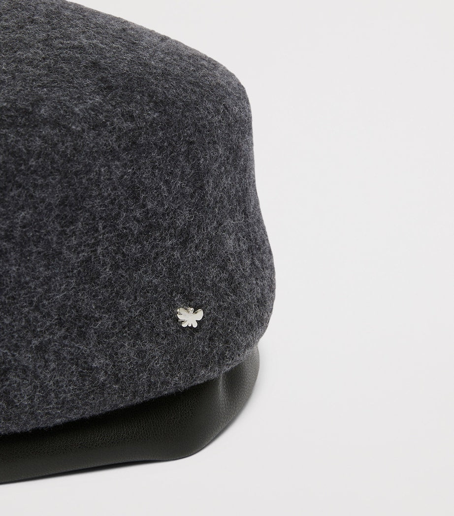 Weekend Max Mara pure wool beret with structured silhouette (British brand)