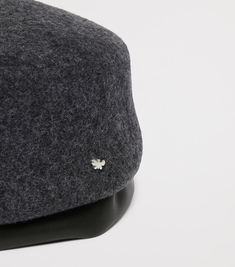 Weekend Max Mara pure wool beret with structured silhouette (British brand)