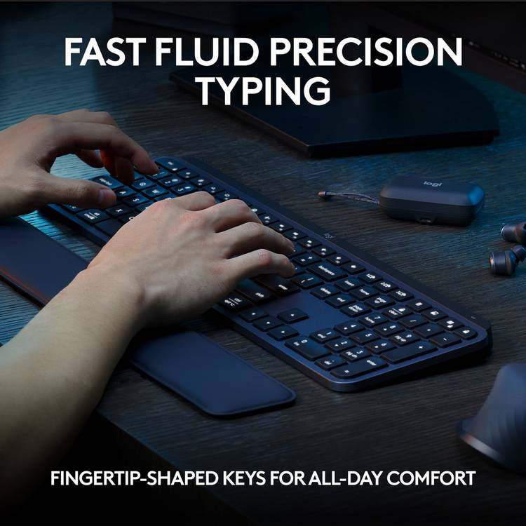 Logitech MX Keys S wireless keyboard black, imported from the UK