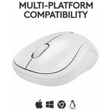 Logitech M240 Silent wireless mouse in white, UK version