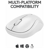 Logitech M240 Silent wireless mouse in white, UK version