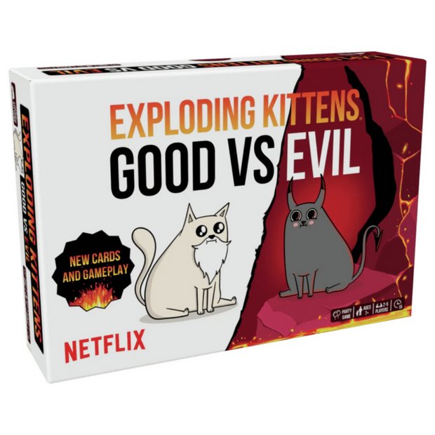 Exploding Kittens Good vs Evil card game - British product