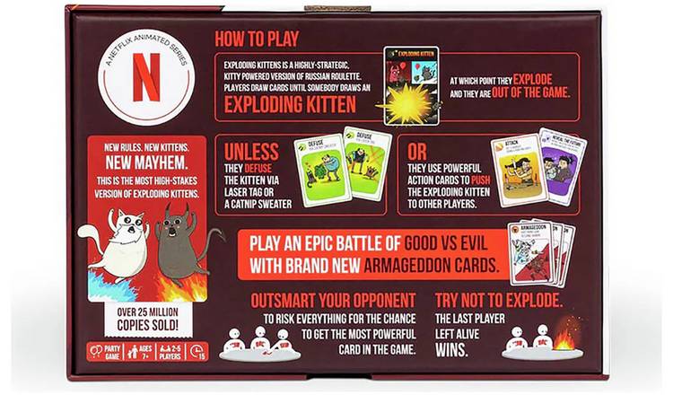 Exploding Kittens Good vs Evil card game - British product