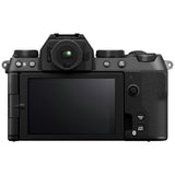 Fujifilm X-S20 black mirrorless camera with 15-45mm lens - British product