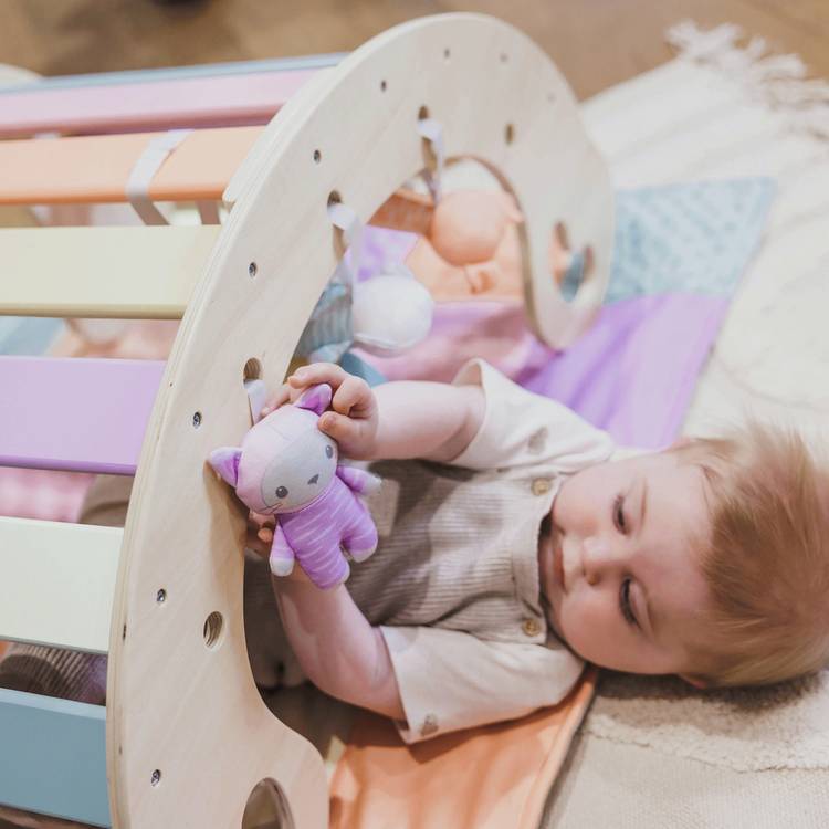 Our Little World wooden sensory rocker and play gym - British product