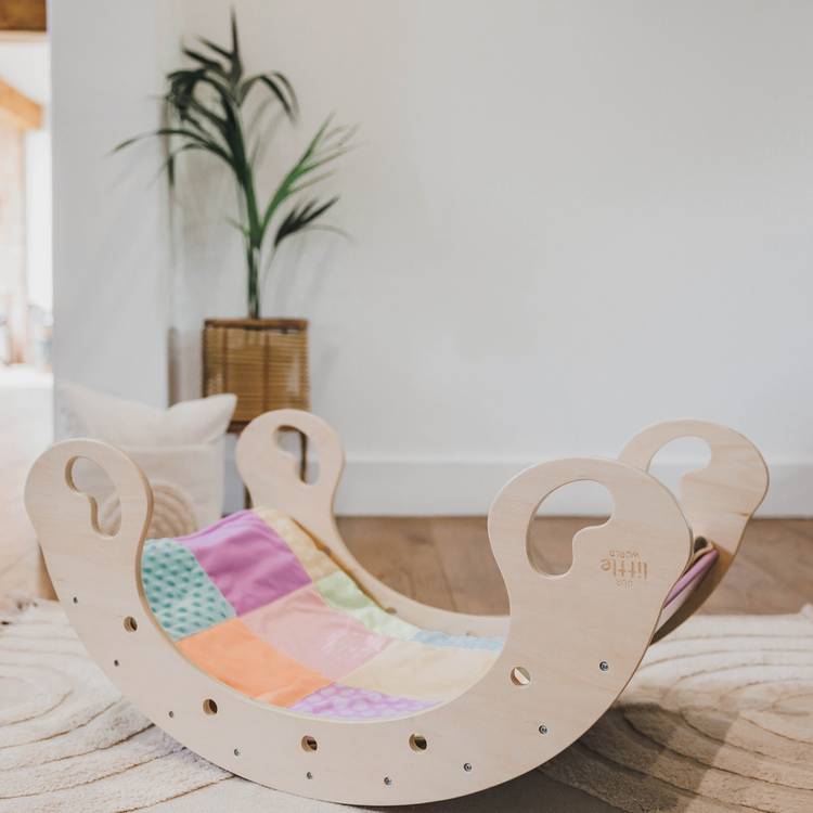 Our Little World wooden sensory rocker and play gym - British product