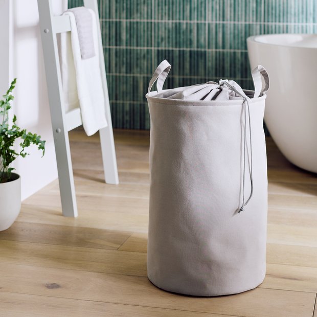 Argos Home drawstring cotton laundry bag 60 litre, imported from the UK