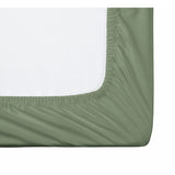 Habitat Cotton Rich 180 TC Plain Green Fitted Sheet - King
