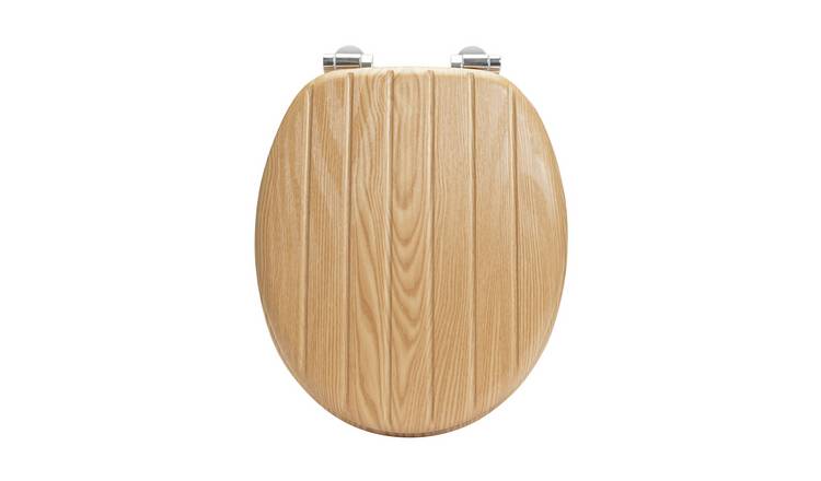 Argos Home moulded wood toilet seat natural finish, UK version