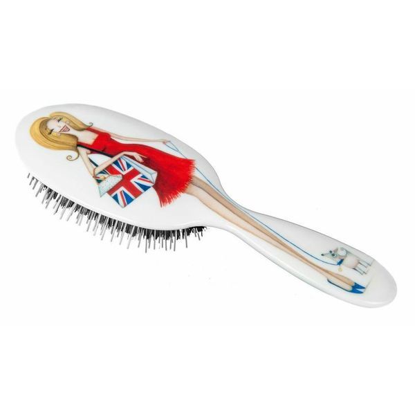 Rock & Ruddle Miss Daisy Flag  Large Pure Bristle Hairbrush