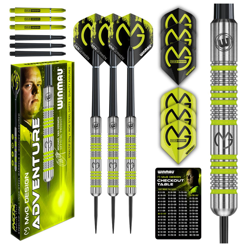 Winmau MvG Adventure steel darts set 20g - British product