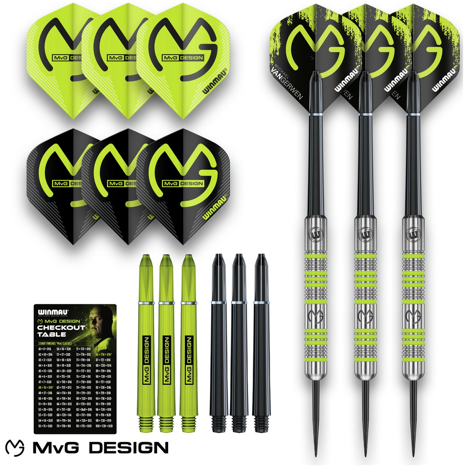 Winmau MvG Adventure steel darts set 20g - British product