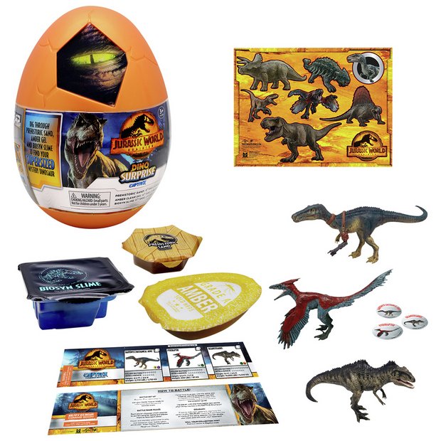 Jurassic World surprise dinosaur egg with 3 layers, 17cm (British brand)