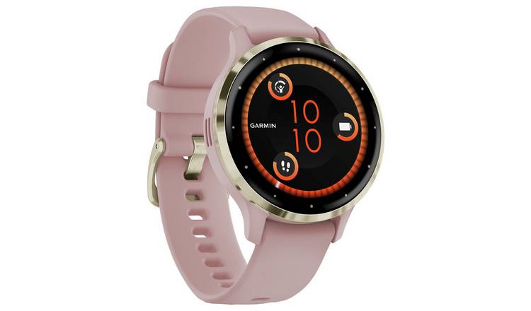 Garmin Venu 3S GPS smartwatch 41mm Dust Rose Soft Gold (British brand)