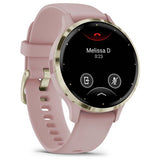 Garmin Venu 3S GPS smartwatch 41mm Dust Rose Soft Gold (British brand)