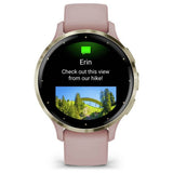 Garmin Venu 3S GPS smartwatch 41mm Dust Rose Soft Gold (British brand)