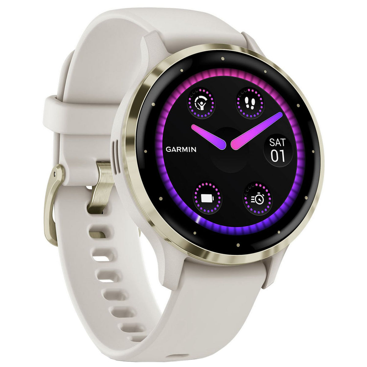 Garmin Venu 3S GPS Smart Watch - Ivory/Soft Gold