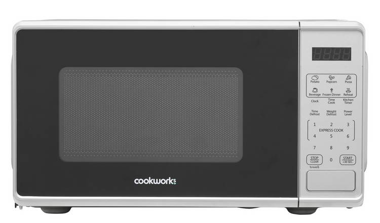 Cookworks 700W digital microwave silver 17L - British product