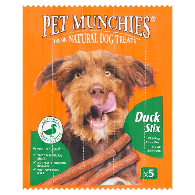 Pet Munchies 100% Natural Duck Stix Dog Treats   50g