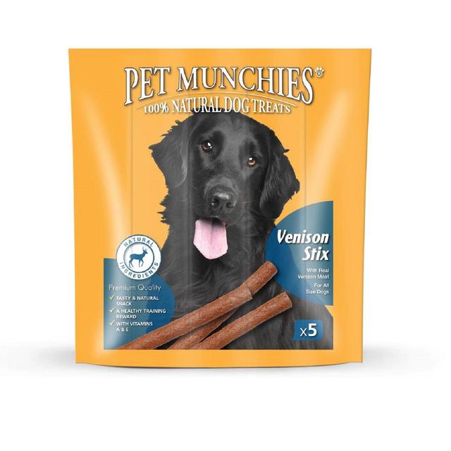 Pet Munchies 100% Natural Venison Stix Dog Treats   50g