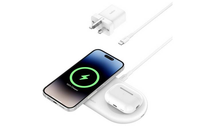 Belkin 2-in-1 MagSafe compatible wireless charger, imported from the UK