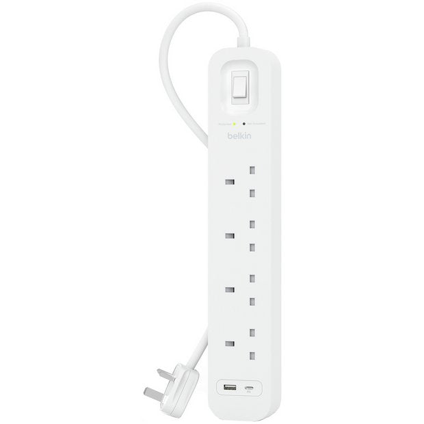 Belkin surge protected extension lead 4 socket 2m (British brand)