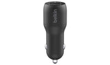 Belkin 24W dual USB-A car charger with cable, UK version