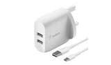 Belkin 24W dual USB-A wall charger (British brand)