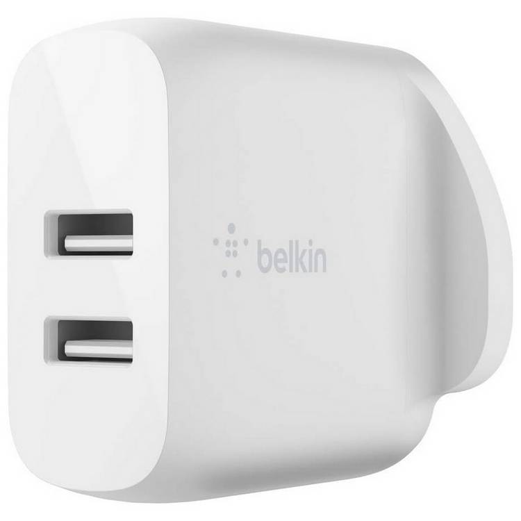 Belkin 24W dual USB-A wall charger (British brand)